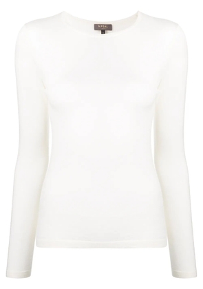 N.Peal round neck knit jumper - White