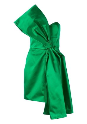 Paule Ka satin bow dress - Green
