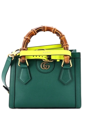 Gucci Pre-Owned Diana NM Bamboo Handle Tote Leather Mini crossbody bag - Green