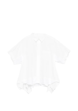sacai collared panelled shirt - White