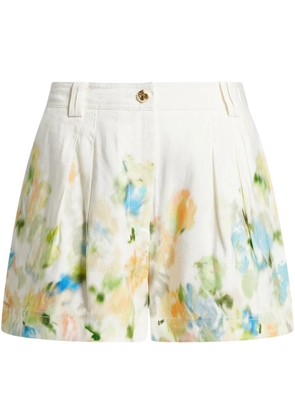 Aje linen-blend shorts - White