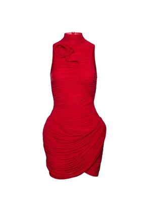 Magda Butrym flower draped mini dress - Red