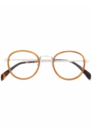 Eyewear by David Beckham tortoiseshell round-frame glasses - Silver