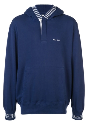 Palace P-Rib trim hoodie - Blue