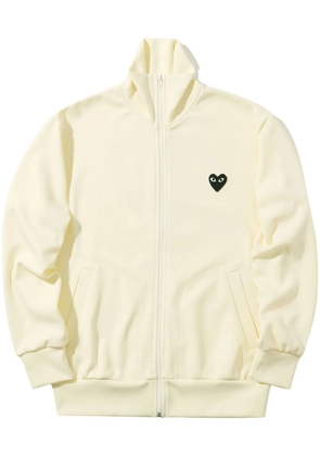 Comme Des Garçons Play Big Heart zip-up sweatshirt - Neutrals