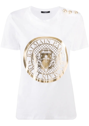 Balmain logo print T-shirt - White