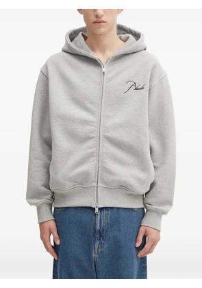 RHUDE logo-embroidered hoodie - Grey