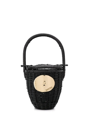 Patou wicker bucket bag - Black