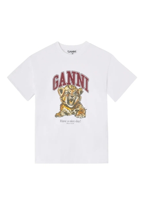 GANNI graphic-print T-shirt - White