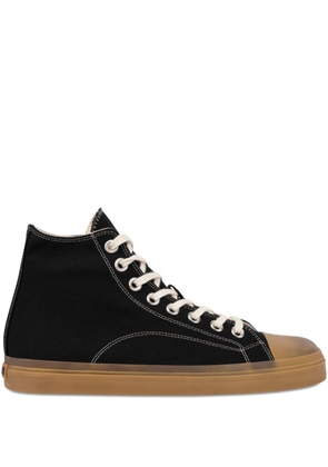 Moschino canvas lace-up sneakers - Black