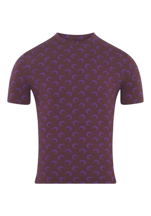 Marine Serre moon-print crew-neck T-shirt - Purple