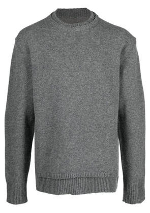 Maison Margiela elbow-patch knitted jumper - Grey