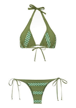Amir Slama panelled bikini set - Green