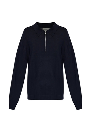 Officine Generale Bene zip fastening polo shirt - Blue