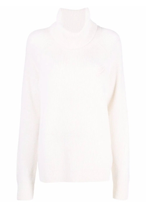 Karl Lagerfeld appliqué-logo knitted jumper - White
