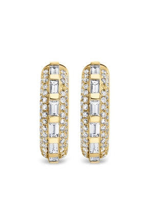 SHAY 18K yellow gold diamond huggie earrings