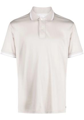 Eleventy short-sleeved cotton polo shirt - Neutrals