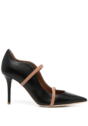 Malone Souliers front strap pumps - Black