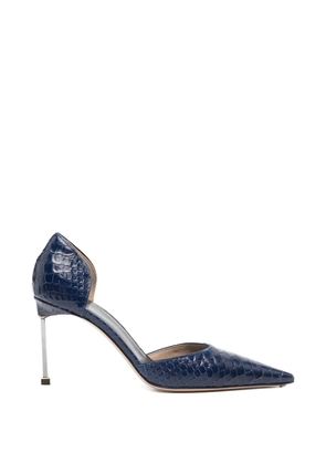 TOM FORD Spire D'orsay crocodile-effect pumps - Blue