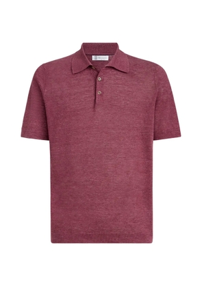 Brunello Cucinelli short-sleeve polo shirt - Red