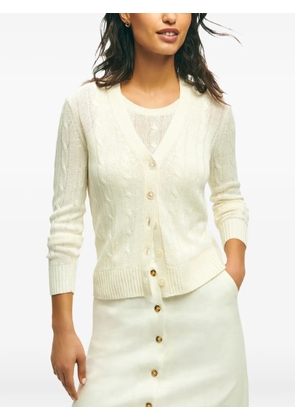 Brooks Brothers cable-knit buttoned cardigan - Neutrals