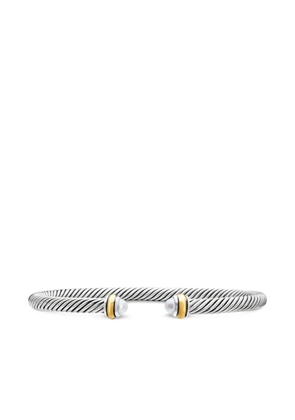 David Yurman 18kt yellow gold and sterling silver Classic Cable bracelet (4mm)