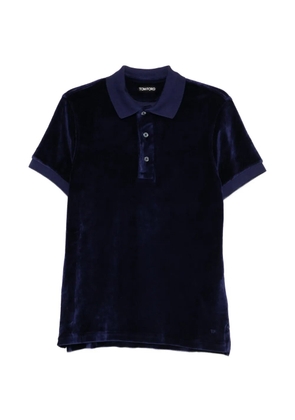 TOM FORD short-sleeve polo shirt - Blue