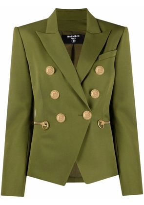 Balmain button-front peak-lapel blazer - Green