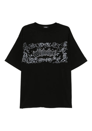 We11done logo-print T-shirt - Black