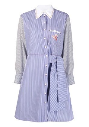 Chloé pinstripe-pattern shirtdress - Blue