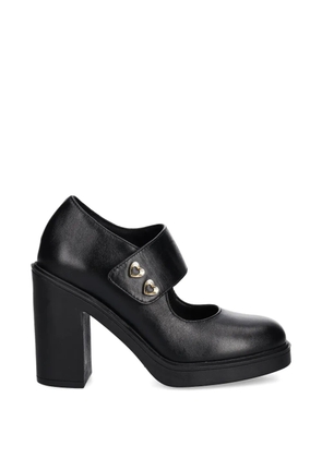 Love Moschino heart-detail heeled pumps - Black