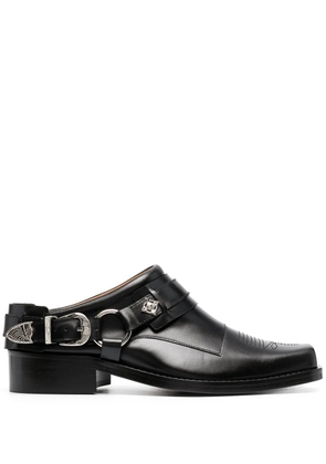 Toga Virilis buckled leather slip-on boots - Black
