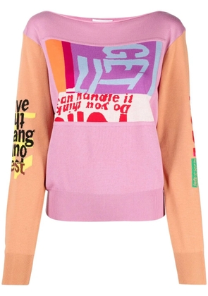Chloé intarsia-knit colour-block jumper - Pink