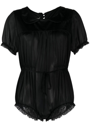 Maison Margiela four-stitch ruched bodysuit - Black