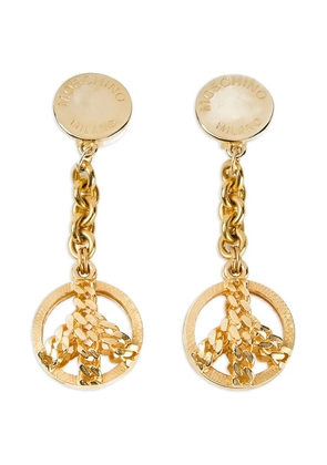 Moschino Pre-Owned 1980s peace-sign earrings - Gold
