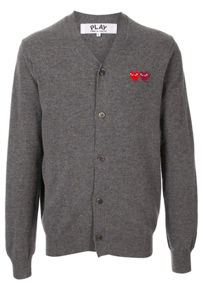 Comme Des Garçons Play embroidered logo cardigan - Grey