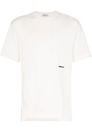 AMBUSH logo-print tonal-patchwork T-shirt - Neutrals