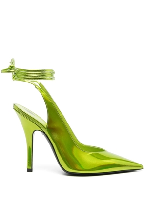 The Attico Venus holographic-effect 105mm pumps - Green
