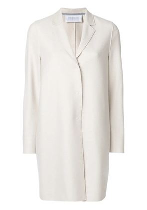 Harris Wharf London concealed fastening elongated coat - Neutrals
