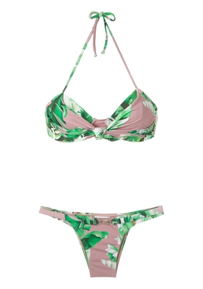 Amir Slama floral print bikini set - Green