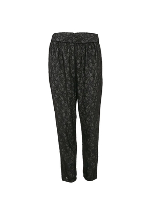 alice + olivia floral-lace trousers - Black