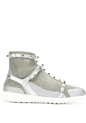 Valentino Garavani Rockstud high-top sneakers - Metallic
