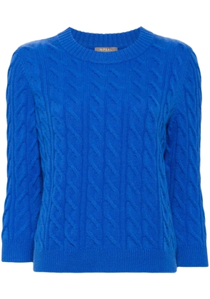 N.Peal cable-knit cashmere jumper - Blue