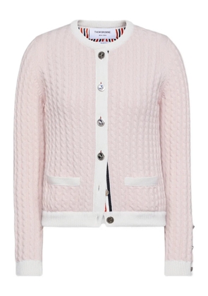 Thom Browne cable stitch cardigan - Pink