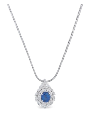 LB Exclusive diamond sapphire necklace - Silver