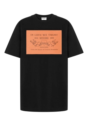 Moschino lettering-print T-shirt - Black