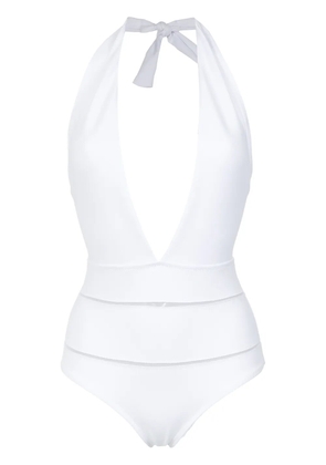 Amir Slama halterneck swimsuit - White