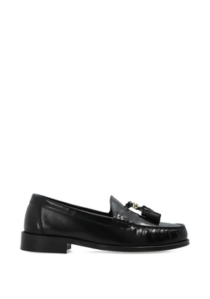 Furla tassel-detail leather loafers - Black