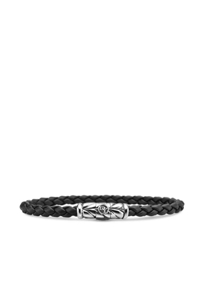 David Yurman sterling silver Chevron Woven bracelet (6mm) - Black