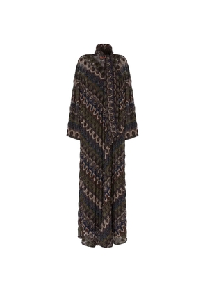 Missoni long sleeve dress - Brown